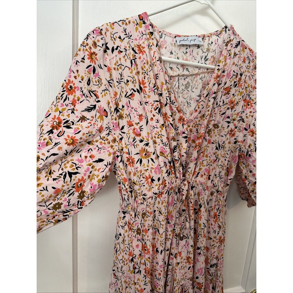 Petal And Pup Dress Floral Maxi Kelda Balloon Sleeve Prairie Women's Large - Picture 8 of 11